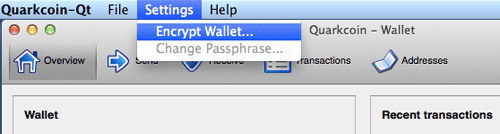 Encrypt Wallet