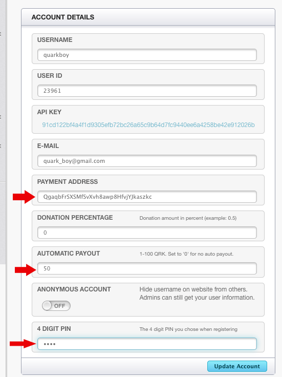 Quark Mining POol